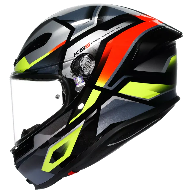 AGV K6 S Helm Erazer Schwarz/Rot/Gelb Fluo | 2118395001026