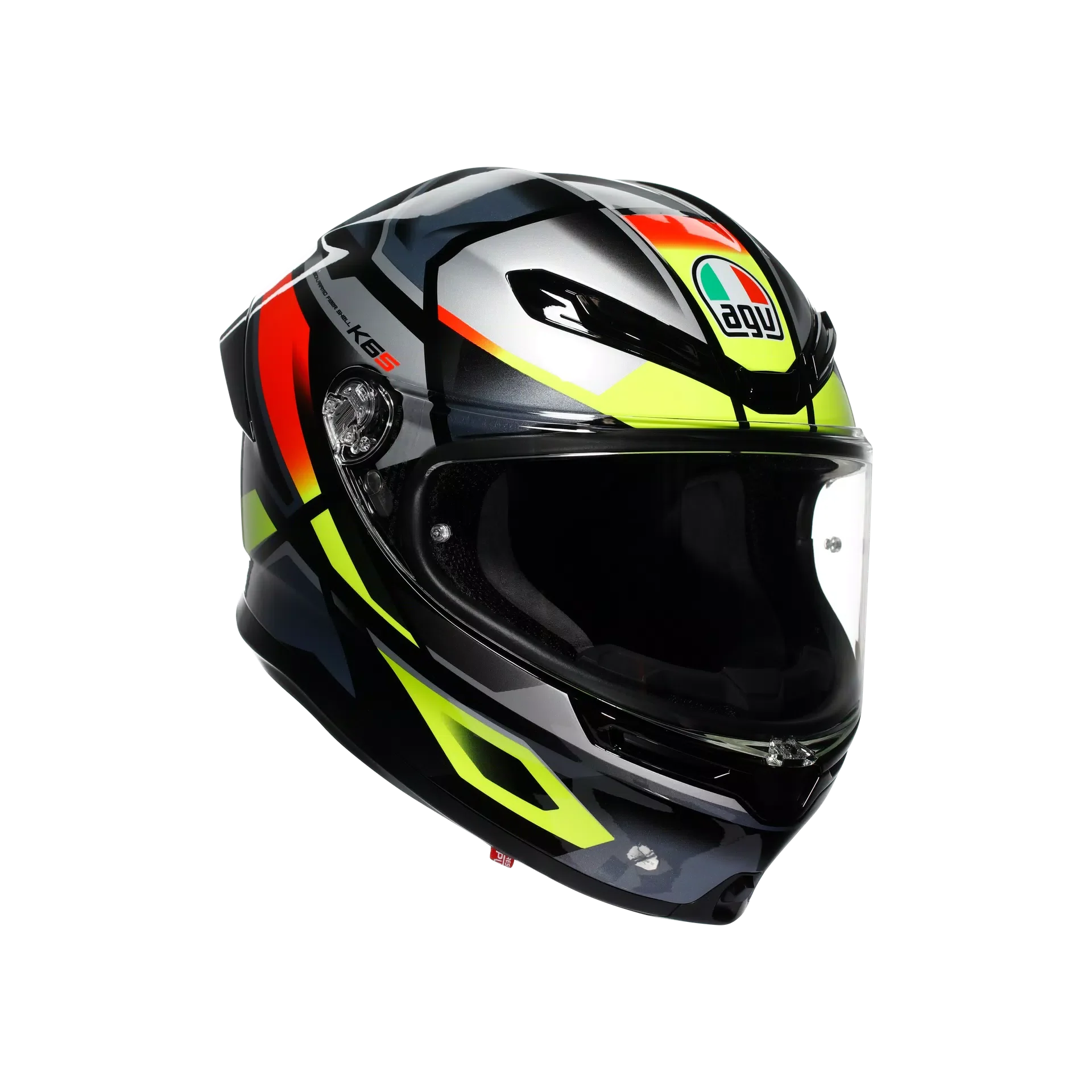 AGV K6 S Helm Erazer Schwarz/Rot/Gelb Fluo | 2118395001026 - Image 4