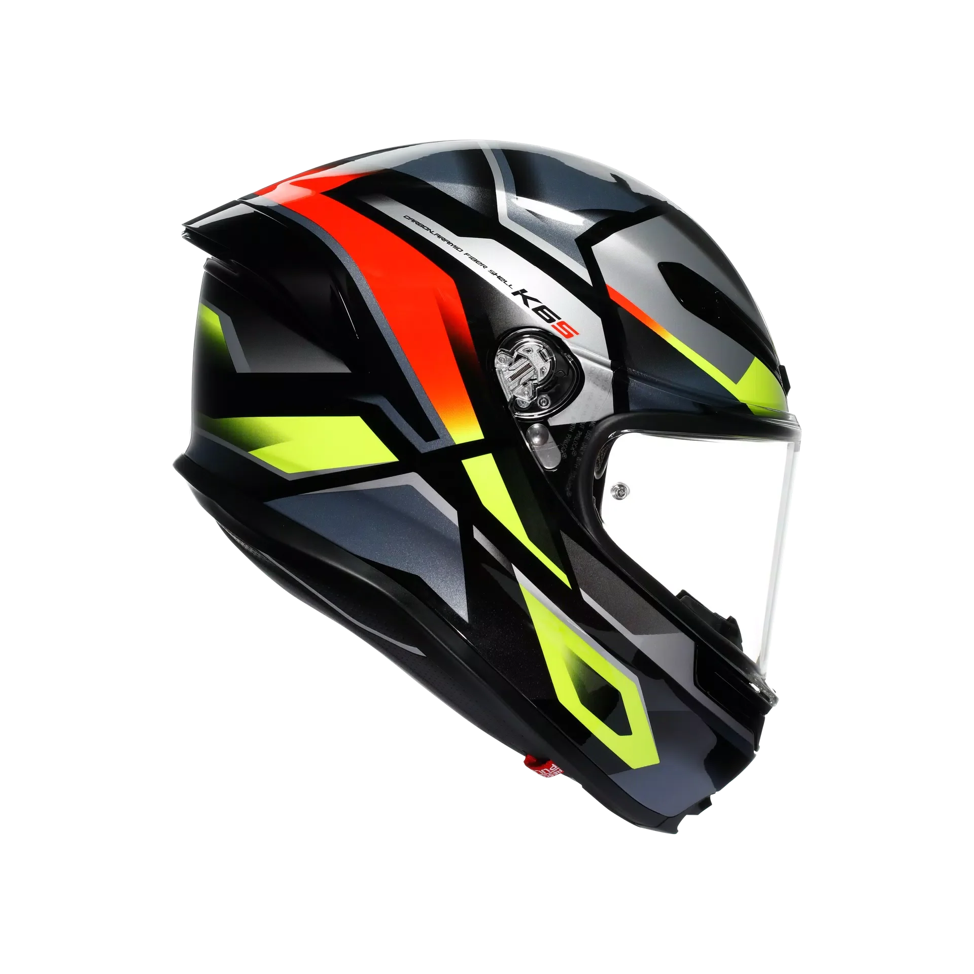 AGV K6 S Helm Erazer Schwarz/Rot/Gelb Fluo | 2118395001026 - Image 5