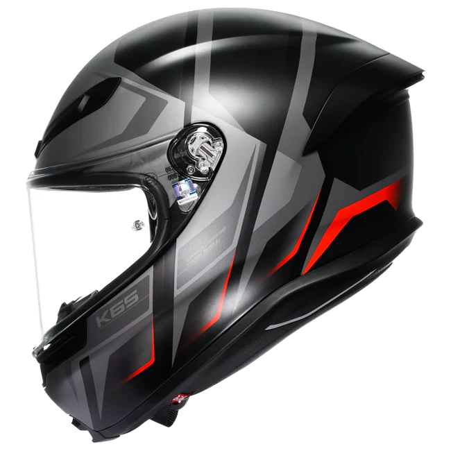 AGV K6 S Helm Karve Matt Schwarz/Grau/Rot | 2118395001024