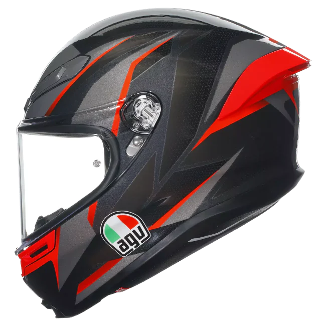 AGV K6 S Helm Slashcut Schwarz/Grau/Rot | 2118395001014