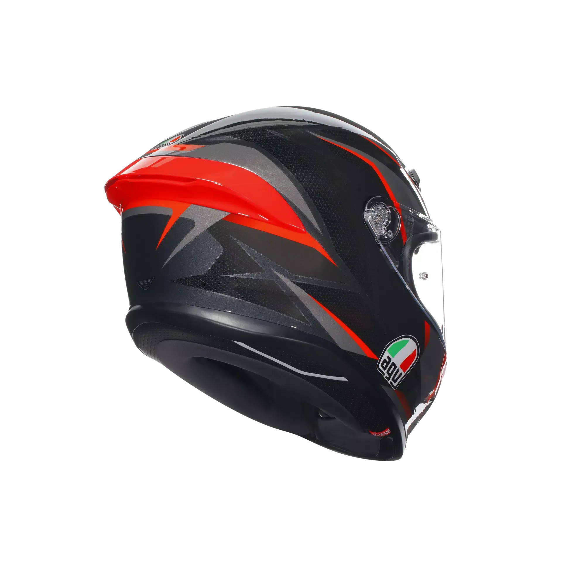 AGV K6 S Helm Slashcut Schwarz/Grau/Rot | 2118395001014 - Image 7