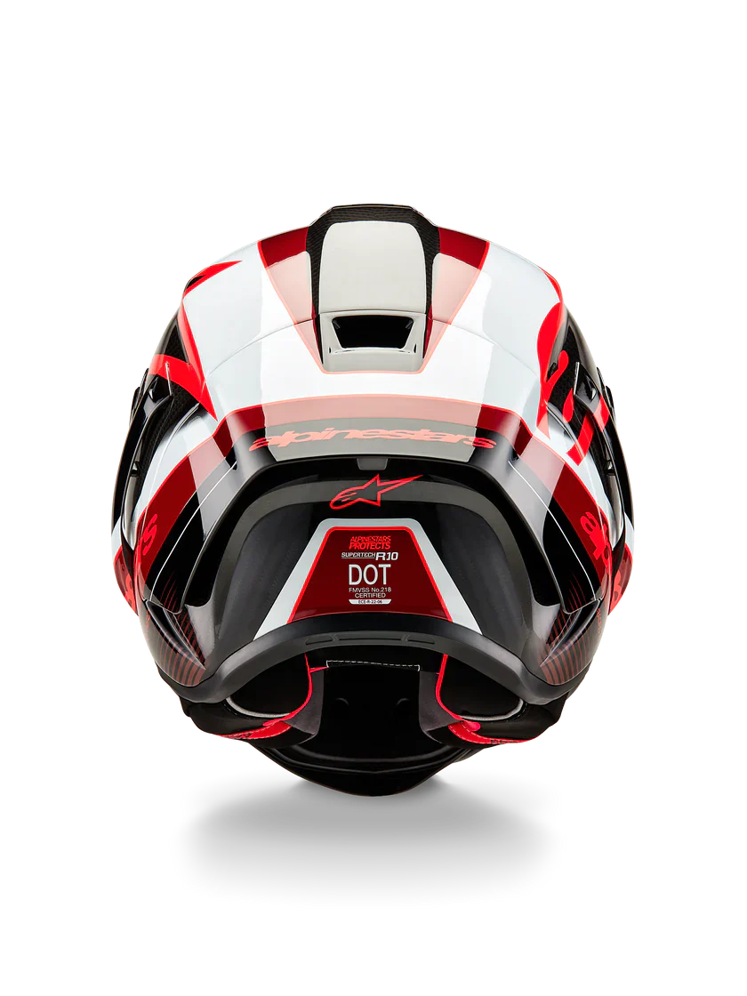 Alpinestars Supertech R10 Team Helm Carbon Rot Weiß Glanz 8200224-1352 - Image 7