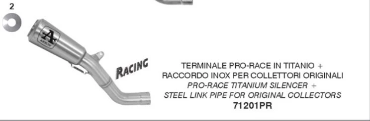 Arrow Slip-On Kit Pro-Race Titanium Aprilia RSV4/RR/RF (15-16) 71201PR - Image 4