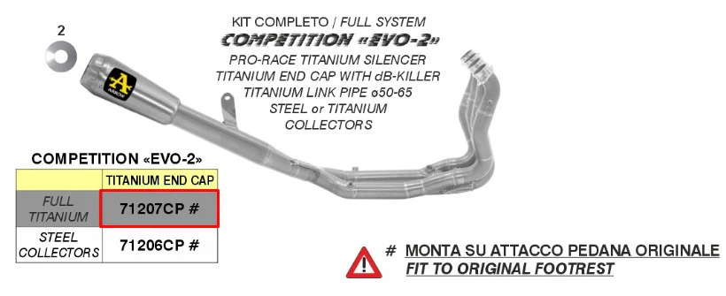 Arrow Komplettanlage Pro-Race Titanium BMW M1000RR K66 (21-26) 71207CP - Image 2