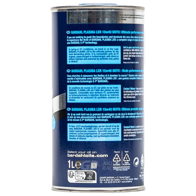 Bardahl 10W40 Plasma LXR - 1 Liter Premium Öl - Image 3