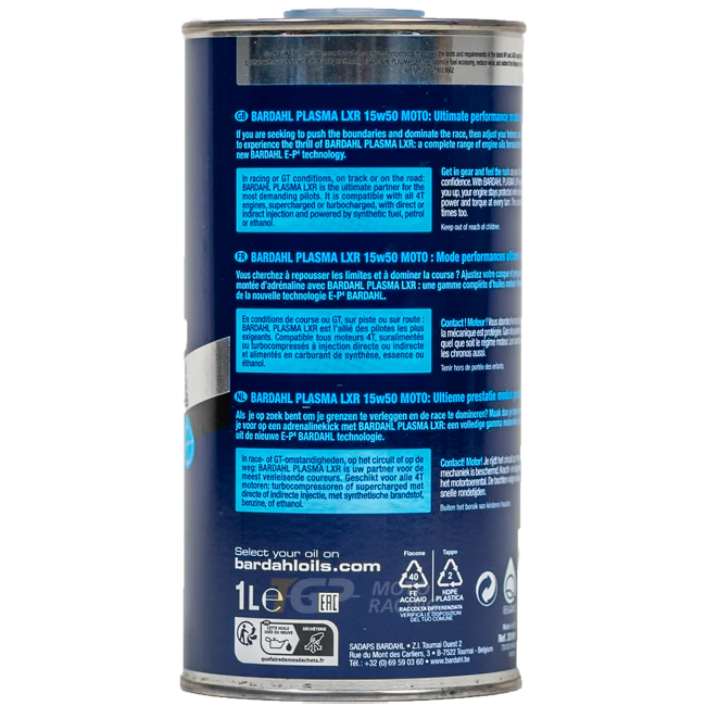 Bardahl 15W50 Plasma LXR - 1 Liter Premium Öl - Image 3