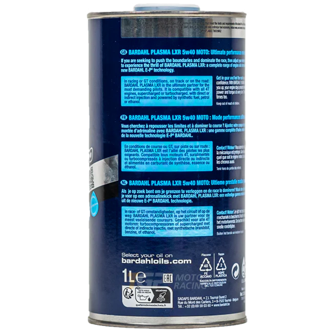 Bardahl 5W40 Plasma LXR - 1 Liter Premium Öl - Image 3