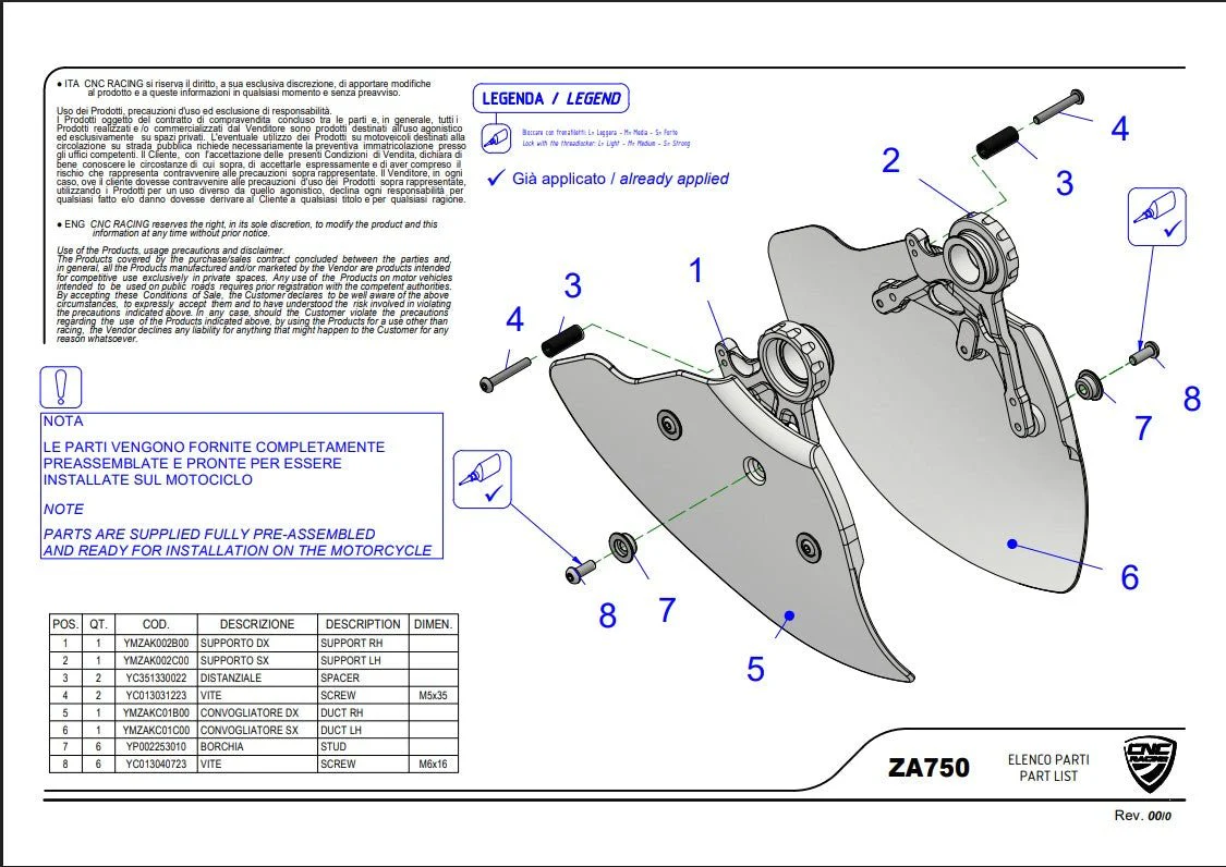 Carbon Bremszangen Kühlung GP Air Ducts Evo Ducati Panigale V2 955 (20-24) ZA750Y - Image 7