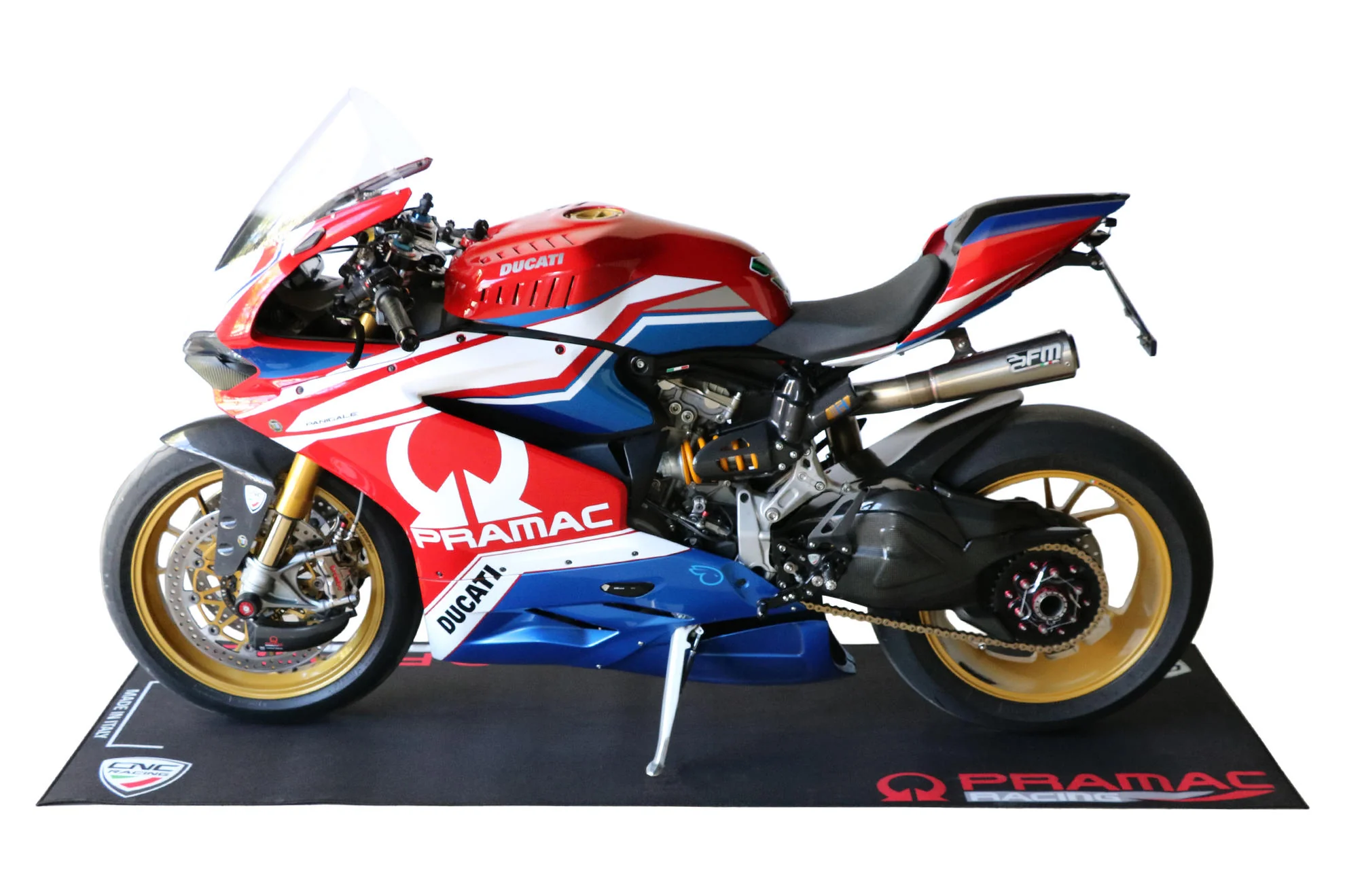 Motorrad Boxen- & Garagen-Teppich 220 x 80 cm Pramac Racing Limited Edition CNC Racing GA003BPR - Image 2