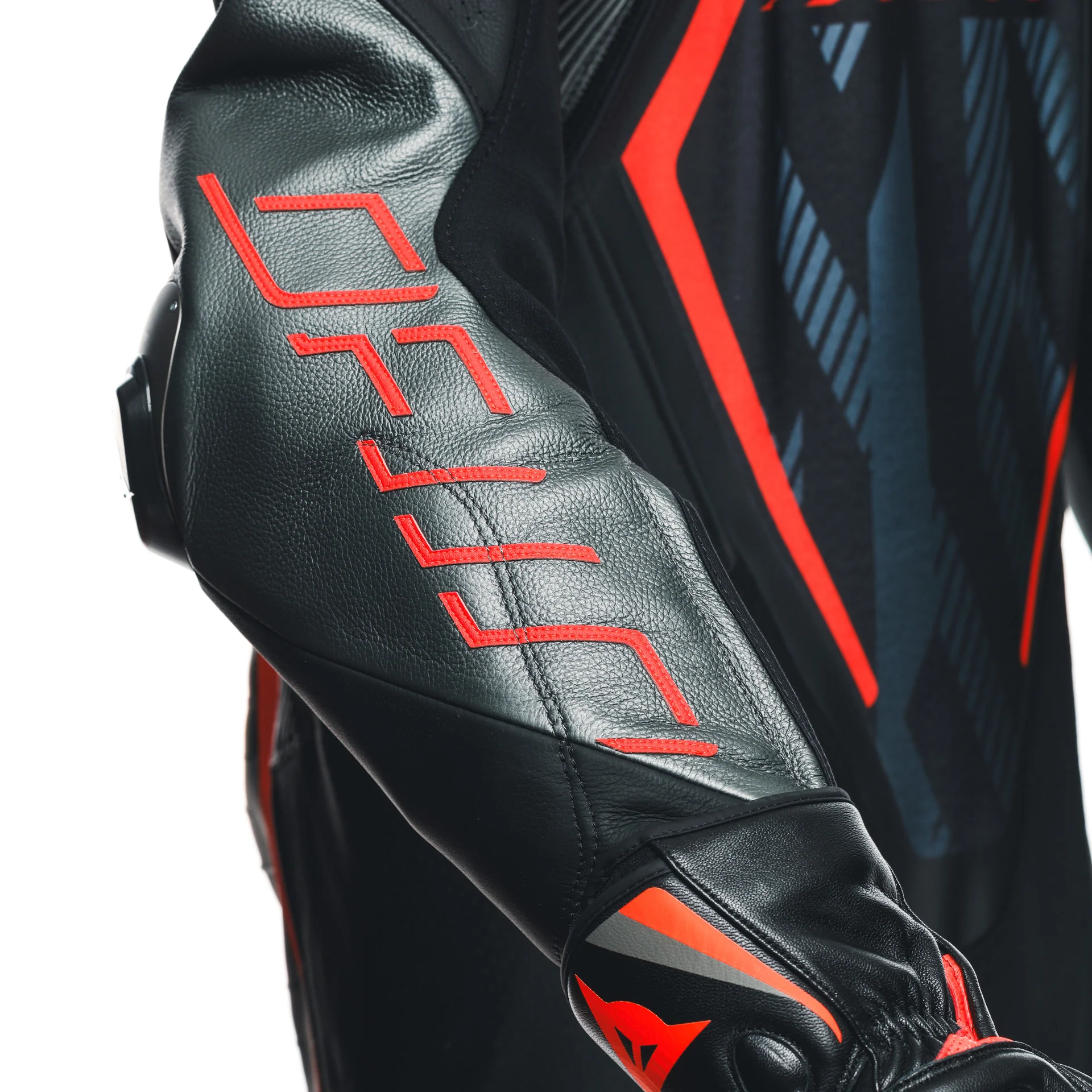 Dainese Audax D-ZIP Einteiler Lederkombi – Perforierter Rennanzug | Herren | Schwarz/Rot - Image 9