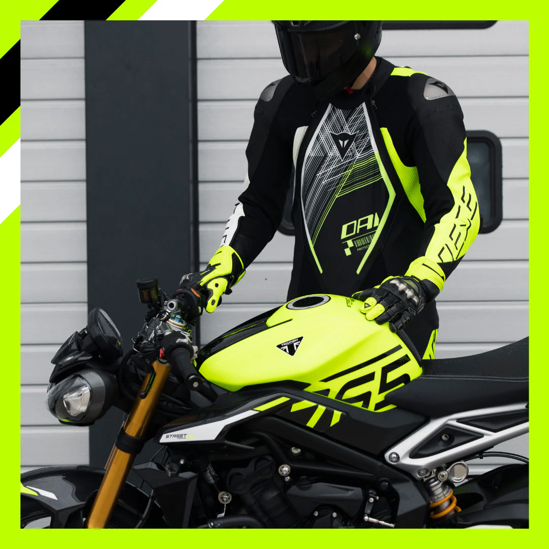 Dainese Audax D-ZIP Einteiler Lederkombi – Perforierter Rennanzug | Herren | Schwarz/Neon Gelb - Image 20