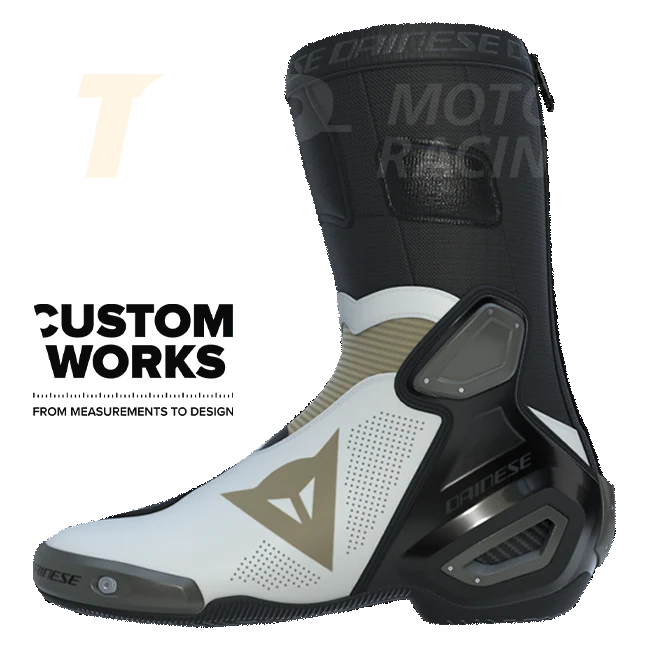 Dainese Axial 2 Air Racing und Straßen Motorradstiefel | Herren | Perlweiß / Magnesium | Custom Works - Image 3