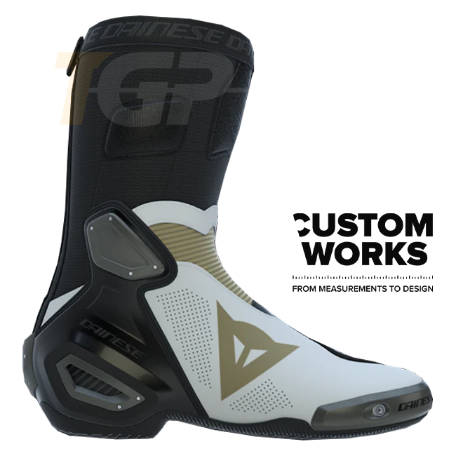 Dainese Axial 2 Air Racing und Straßen Motorradstiefel | Herren | Perlweiß / Magnesium | Custom Works - Image 4