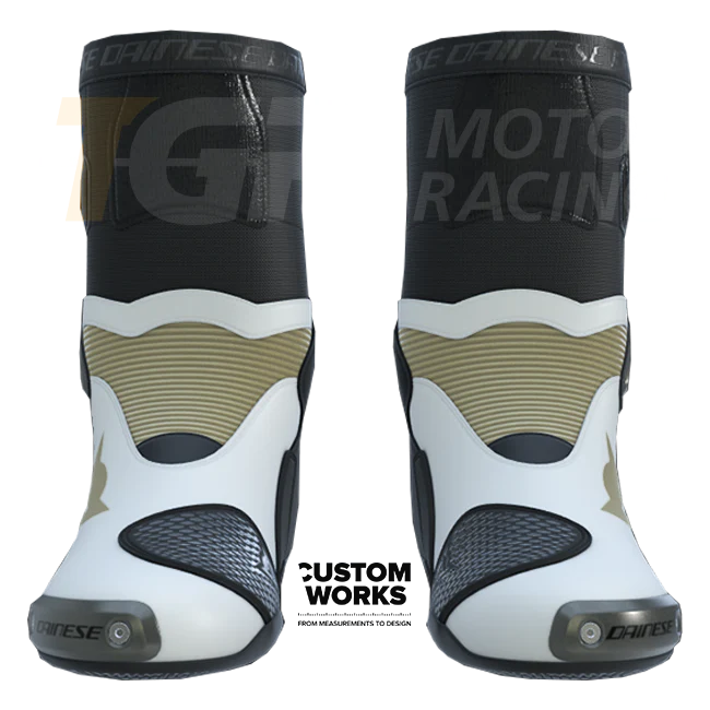 Dainese Axial 2 Racing und Straßen Motorradstiefel | Herren | Perlweiß / Magnesium | Custom Works - Image 2