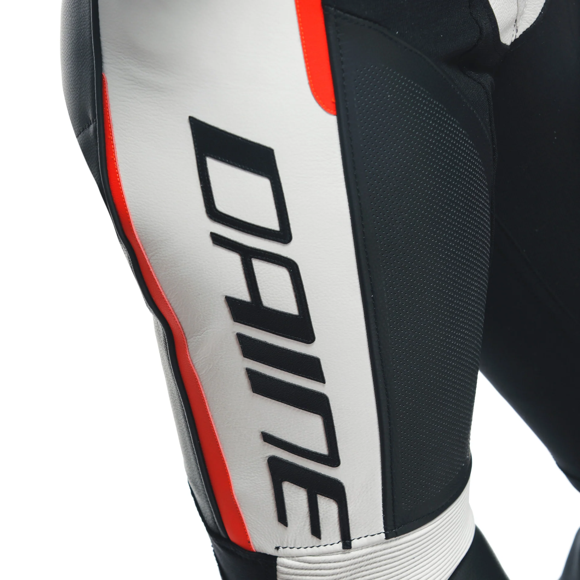 Dainese Grobnik Lady Einteiler Lederkombi – Perforierter Rennanzug | Frauen | Weiß/Rot - Image 16