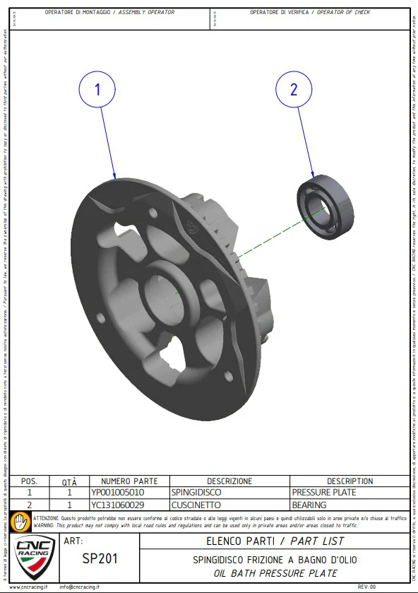 Druckplatte Kupplung CNC Racing Ducati Panigale V4/S (25-26) SP201 - Image 9