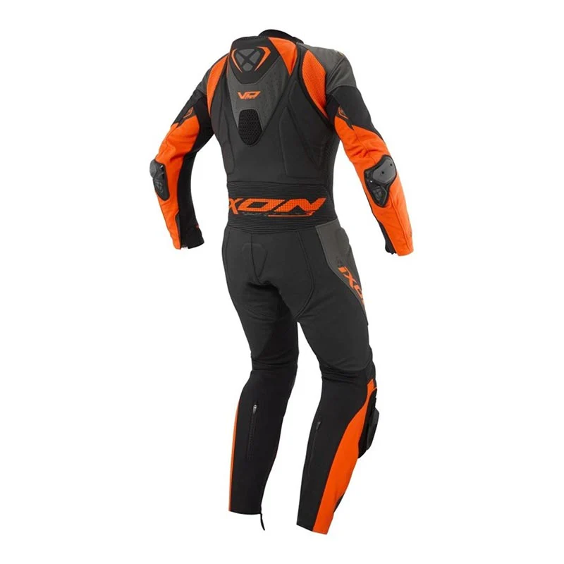 IXON Vortex 3 Einteiler Lederkombi – Perforierter Rennanzug | Herren | Schwarz/Anthrazit/Orange - Image 2