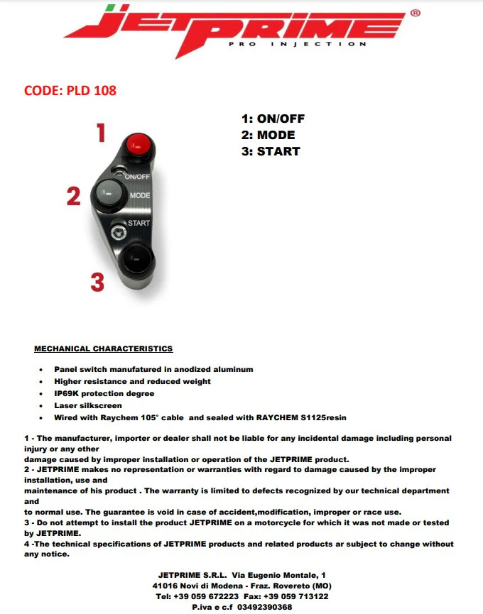 Lenkerschalter für JetPrime JP ACC 138 Gasgriff BMW S1000RR K67 (21-26) JP PLD 108 - Image 6