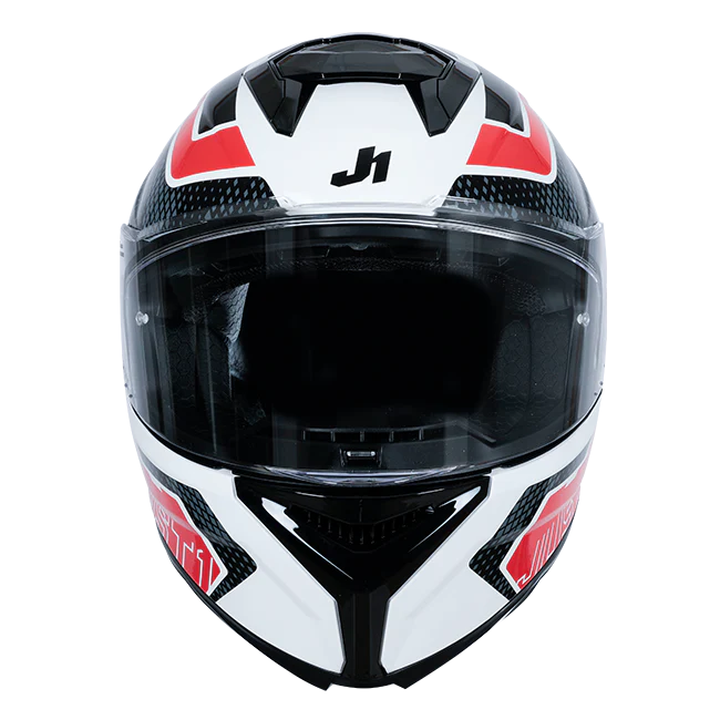 Just1 J-STR Helm Union Rot / Weiß Glanz 6030390171001 - Image 2