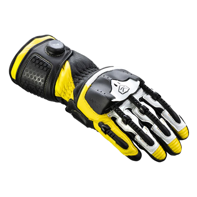 Knox Handroid MK5 Racing Lederhandschuhe | Herren | Gelb | 11769404104