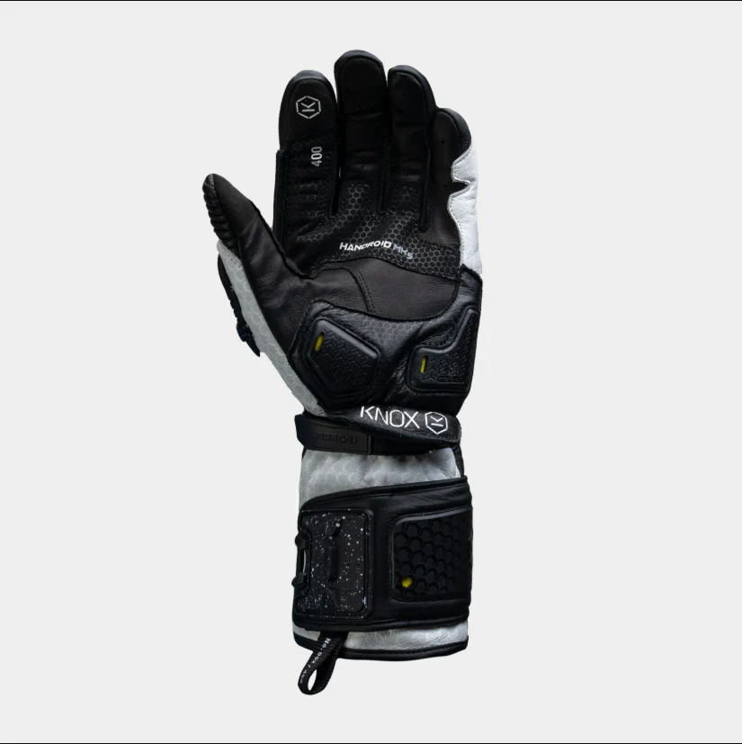 Knox Handroid MK5 Racing Lederhandschuhe | Herren | Schwarz/Weiß | 11769404101 - Image 3