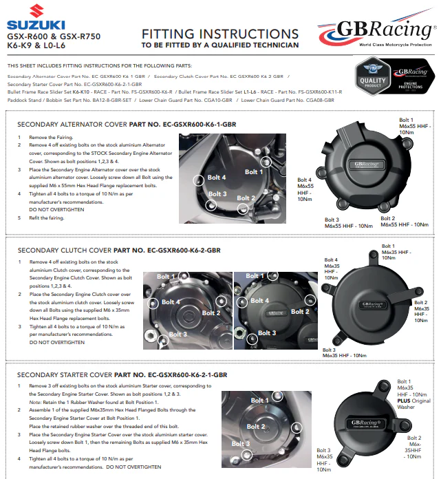 Kupplung Protektor Schutzabdeckung GBRacing Suzuki GSX-R 600/750 (06-16) - Image 3