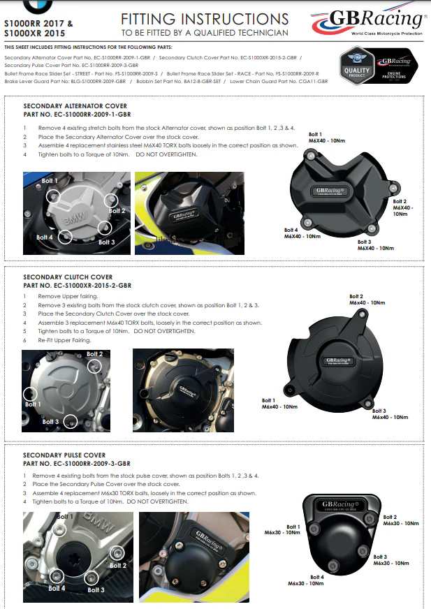 Kupplung Protektor Schutzabdeckung GBRacing BMW S1000RR K46 (17-18) - Image 3