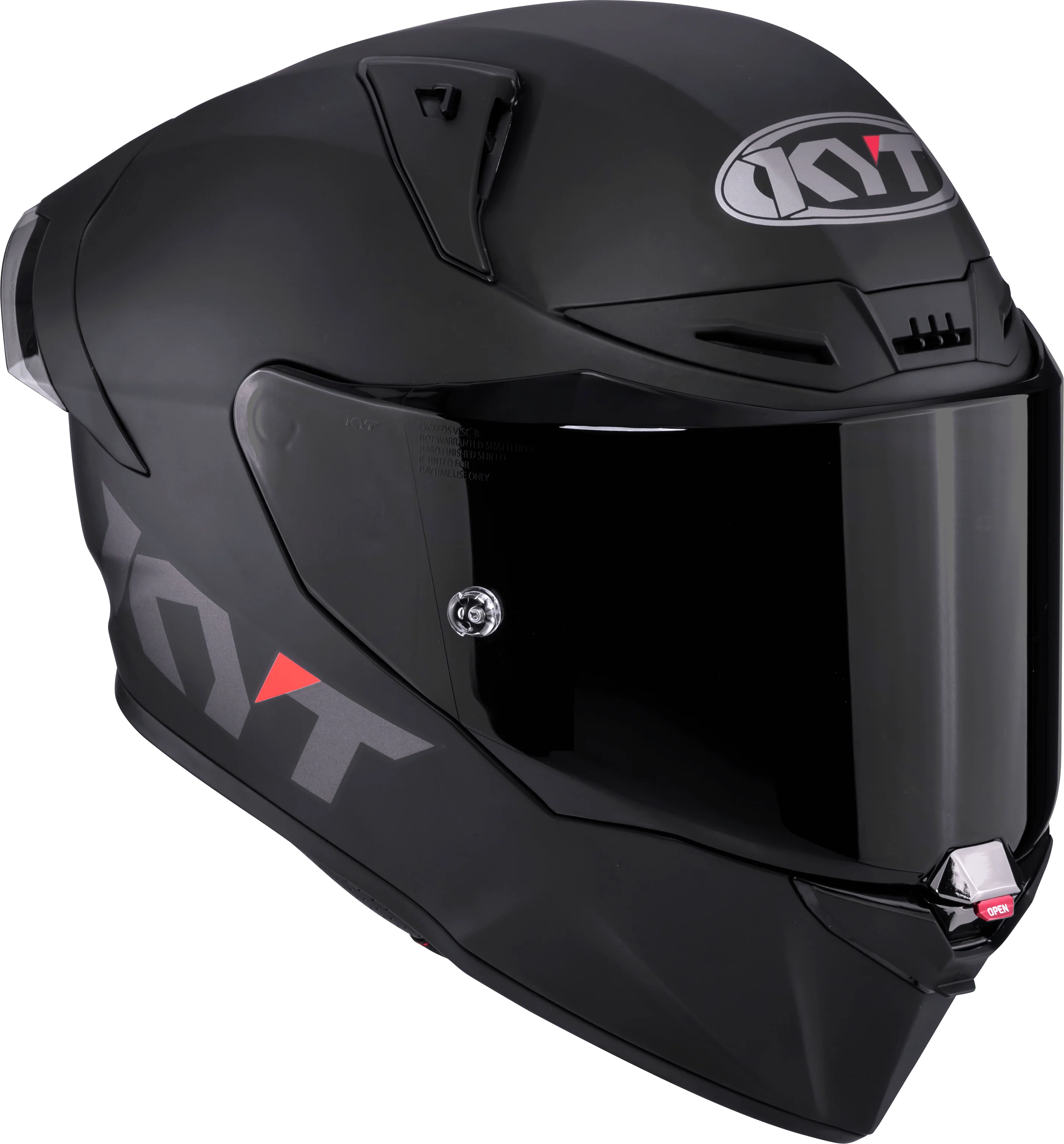 KYT R1R Racing Helm Plain schwarz matt Y6R100X6 - Image 3