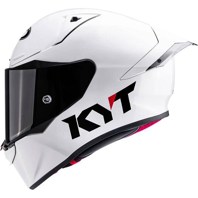 KYT R1R Racing Helm Plain weiß glanz Y6R100W3