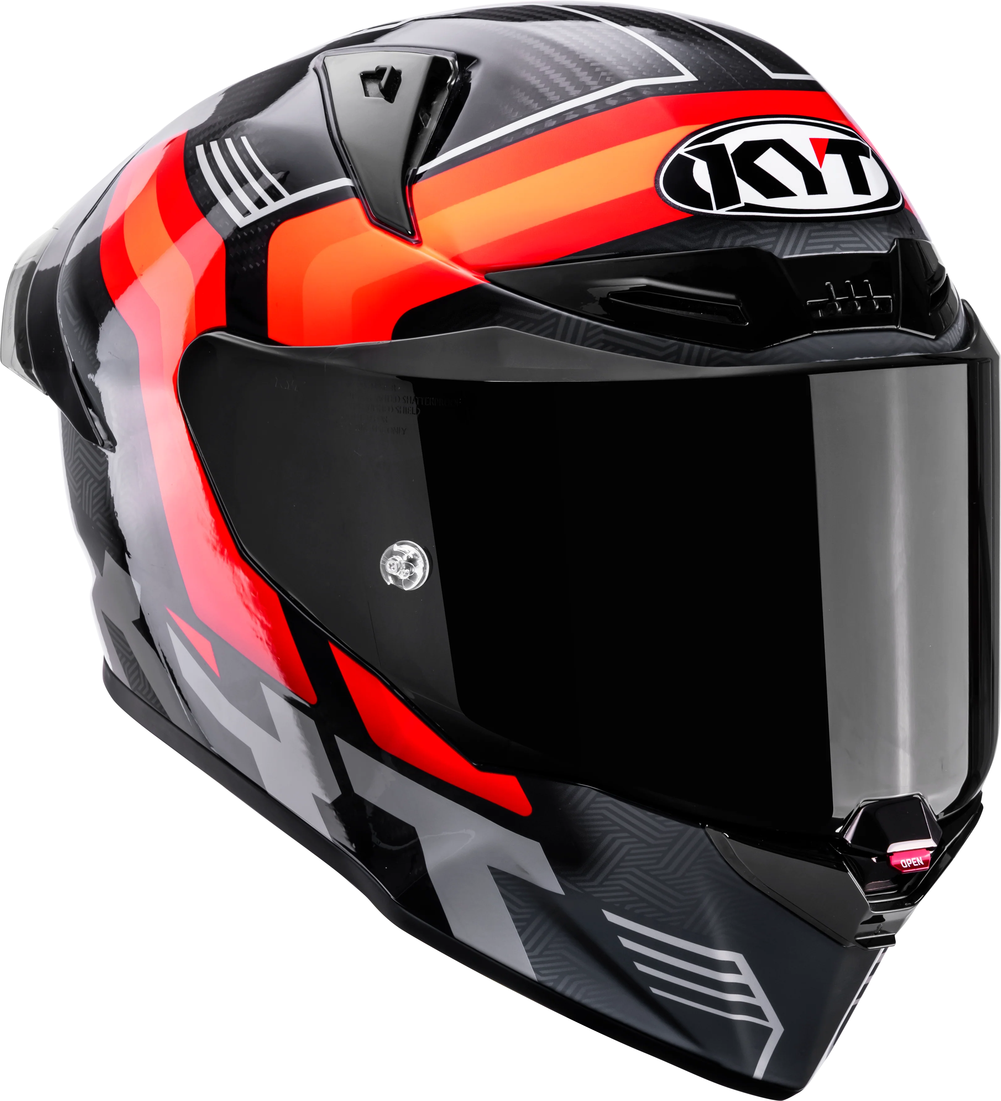 KYT R1R Racing Helm Carbon Accelerator Rot Y6R10003 - Image 3