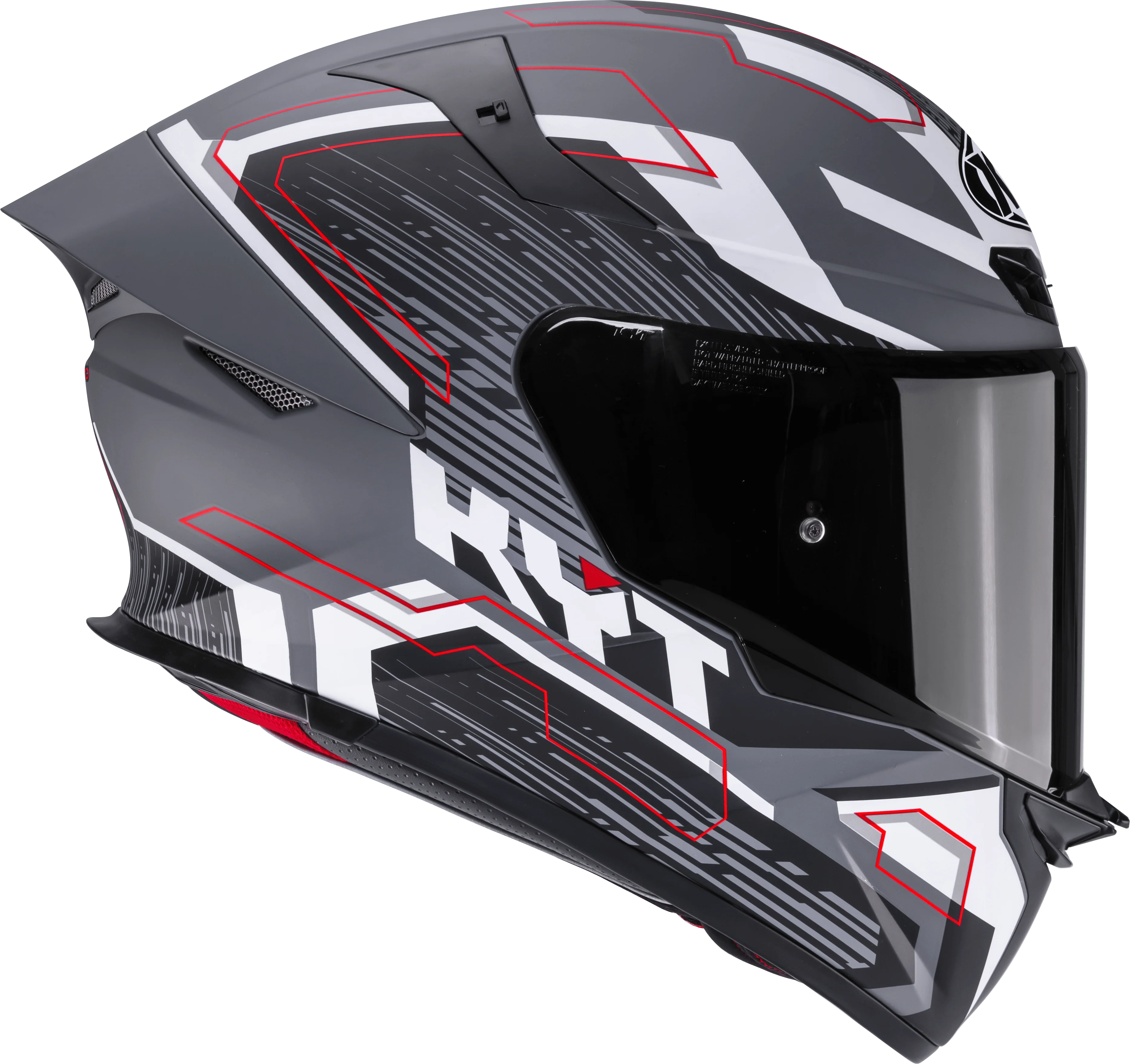 KYT TT-Revo Helm Speeding Matt Grau Y6TR0052 - Image 4