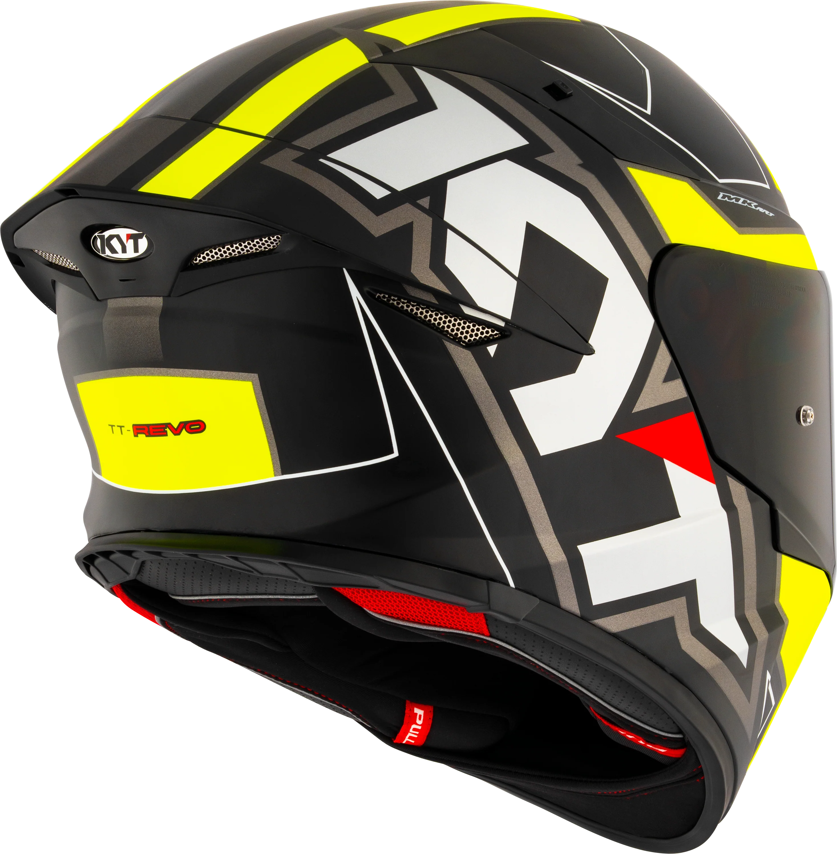 KYT TT-Revo Helm Electron Black Yellow matt Y6TR0007 - Image 8
