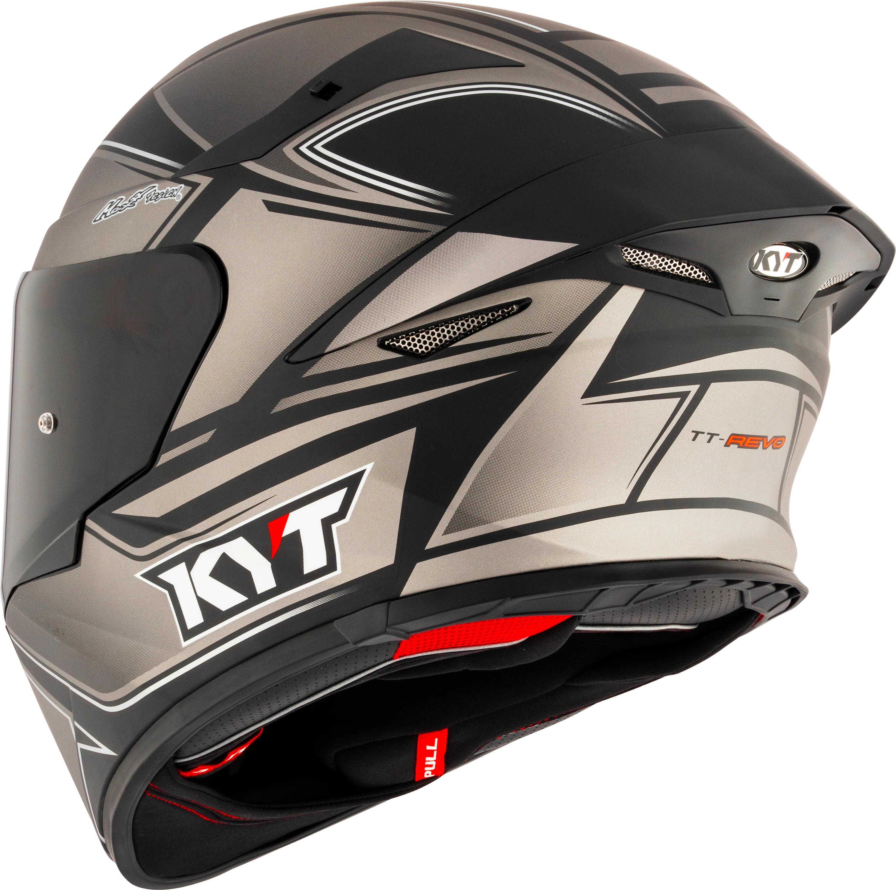 KYT TT-Revo Helm Tourist Matt Cool Grey Y6TR0013 - Image 8