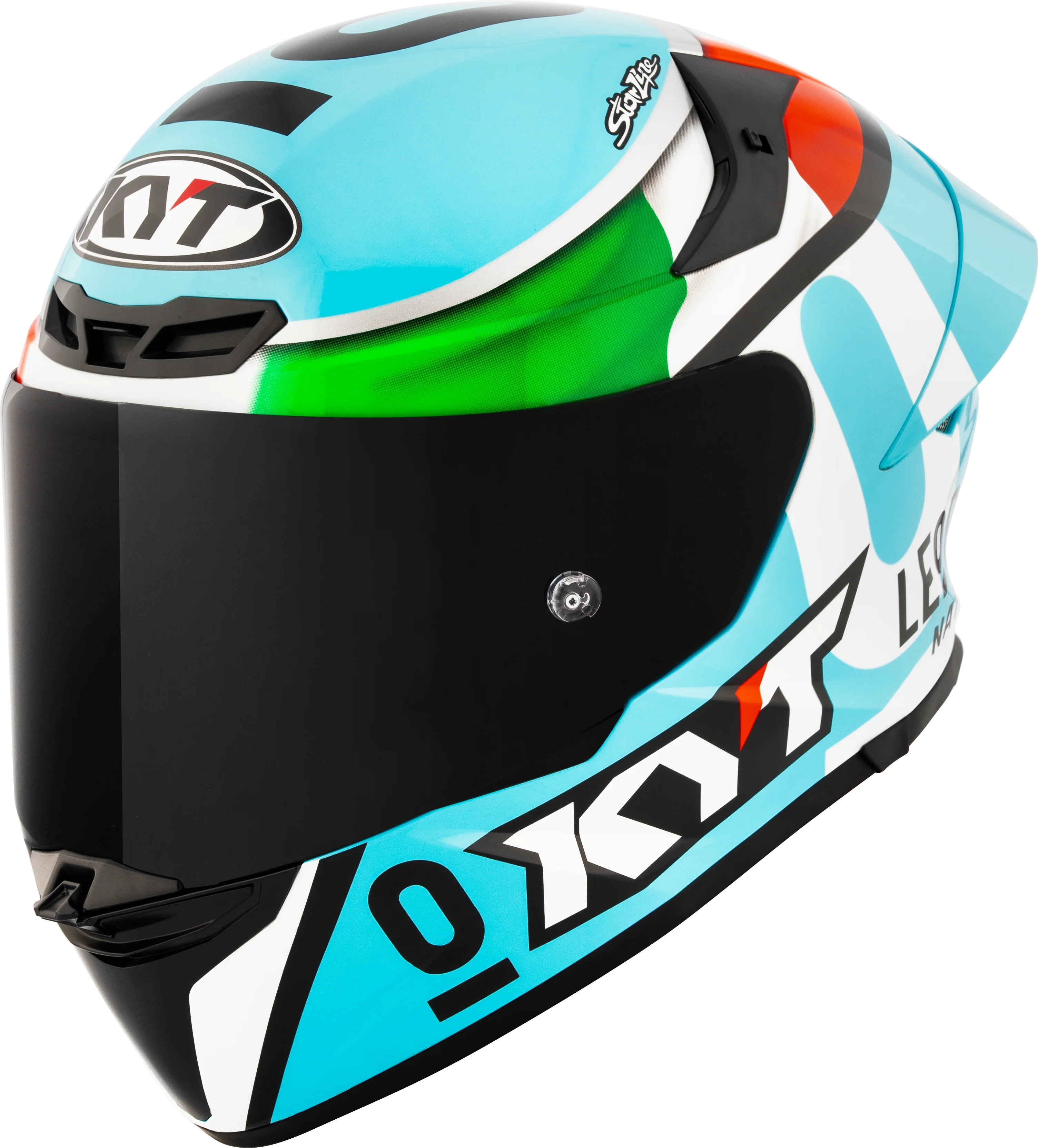 KYT TT-Revo Helm Leopard Racing Replica Italien Tricolore Y6TR0017 - Image 3