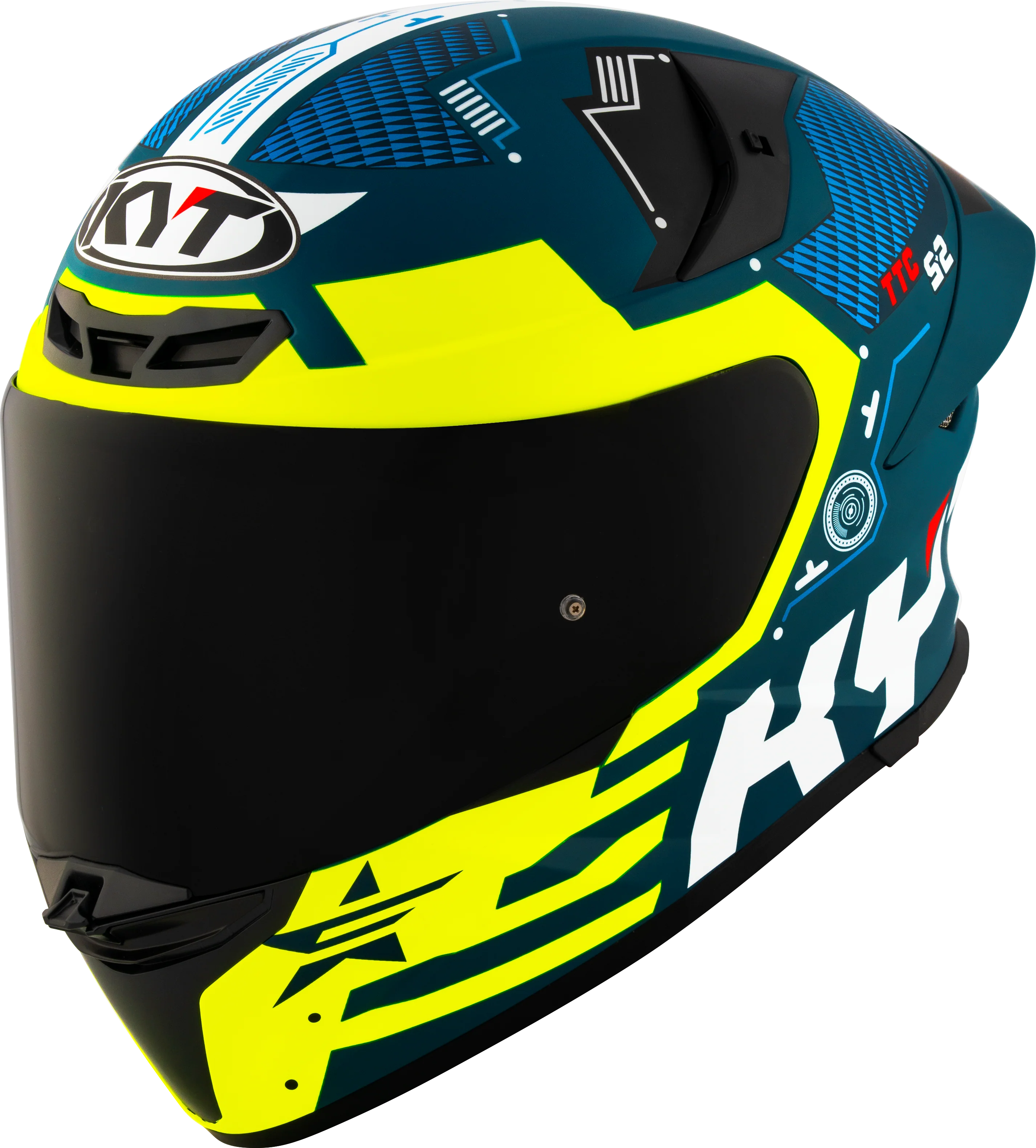 KYT TT-Revo Helm Fuselage Yellow matt Y6TR0021 - Image 3