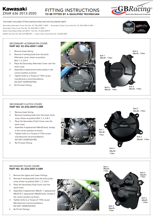 Lichtmaschinen Protektor Schutzabdeckung GBRacing Kawasaki ZX-6R/636/RR (07-26) - Image 4