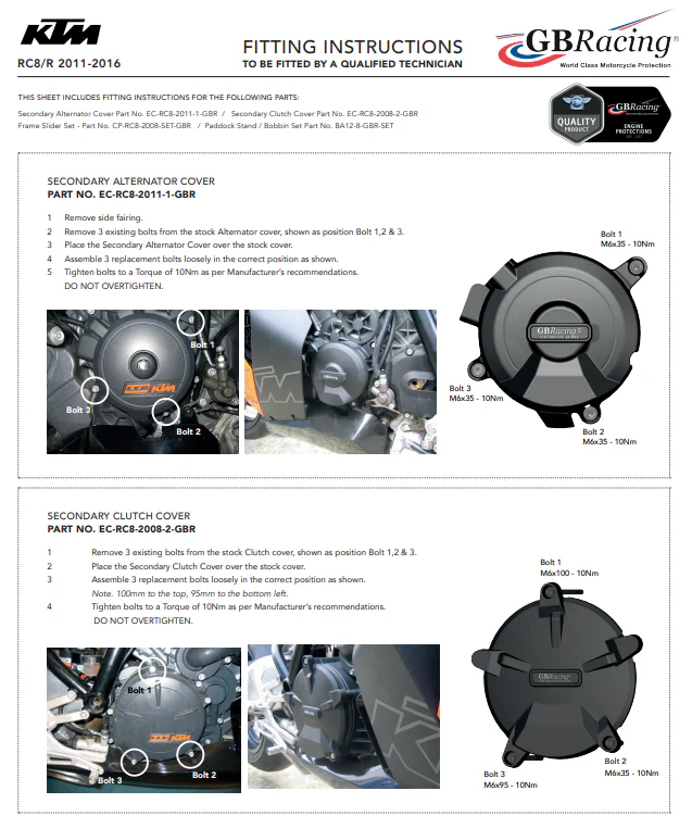Lichtmaschinen Protektor Schutzabdeckung GBRacing KTM RC8/R 1190 (12-16) - Image 2