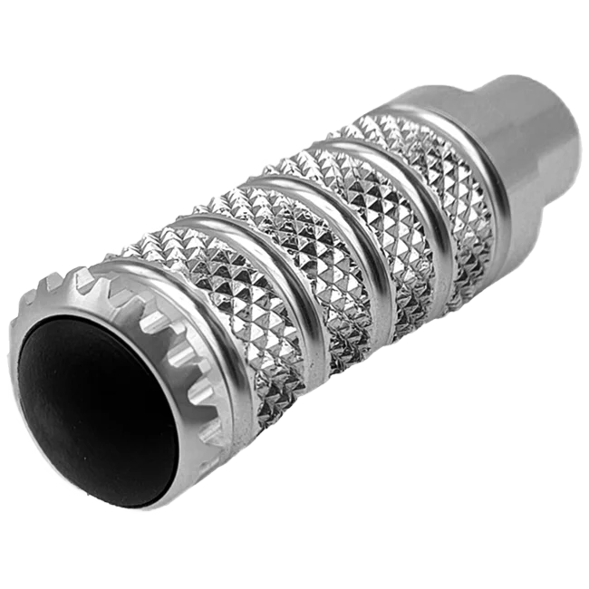 LighTech Ersatz-Fußraste Track-Use fest 85,5 mm – Silber/Schwarz | RFTR318