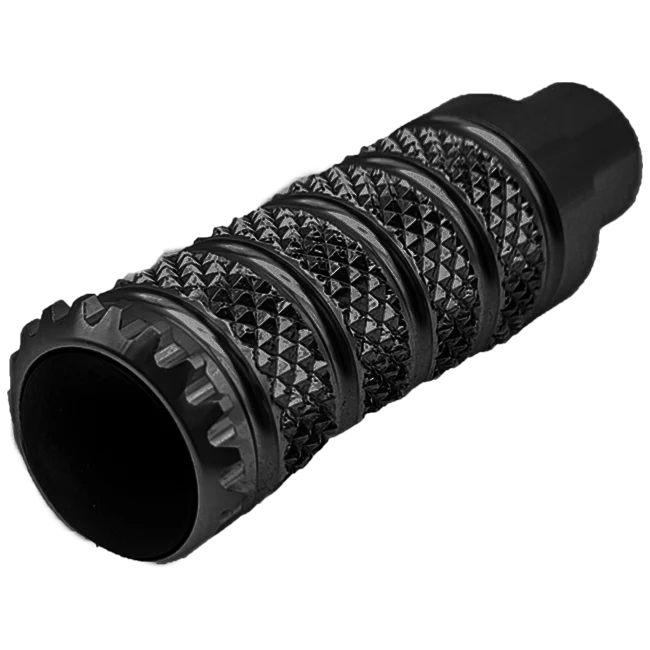 LighTech Ersatz-Fußraste Track-Use fest 85,5 mm – Silber/Schwarz | RFTR318 - Image 2