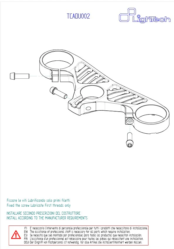 Gabelbrücke (OBEN) LighTech Ducati Panigale V4/S/R (25-26) TCADU002NER - Image 7