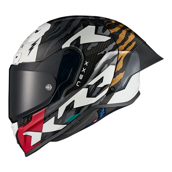 Nexx X.R3R Helm Ziger Carbon Grau Gold 01XR323513378
