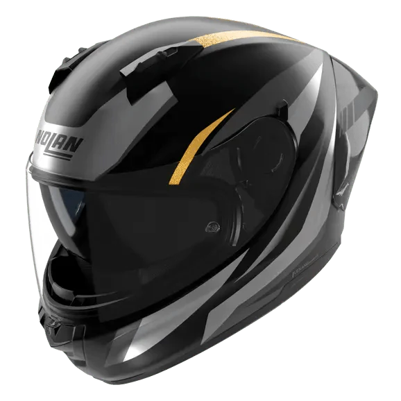 Nolan N60-6 Sport Helm Lesmo Schwarz / Grau / Anthrazit / Gold / Metall-Finish 354 - Image 3