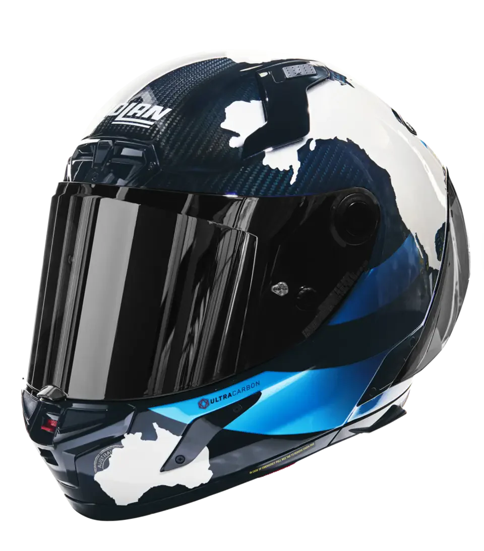 Nolan X-804 RS Helm Ultra Carbon Carlos Checa Replica 30th Anniversary Special Edition 355 - Image 2