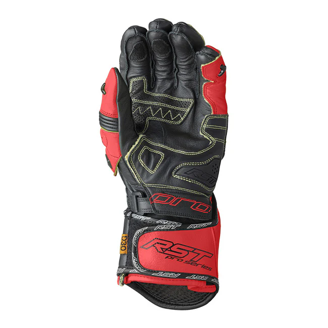 RST Pro Series GP D3O Motorrad Lederhandschuhe | Herren | Rot/Schwarz | 103715 - Image 2