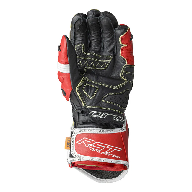 RST Pro Series GP D3O Motorrad Lederhandschuhe | Herren | Rot/Weiß | 103715 - Image 2