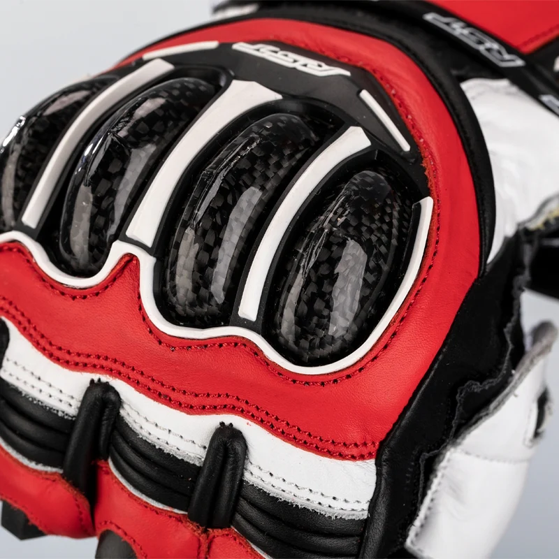 RST Tractech Evo 4 Motorrad Lederhandschuhe | Herren | Rot/Weiß/Schwarz | 102666 - Image 5