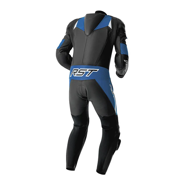 RST Tractech EVO D3O Einteiler Lederkombi – Perforierter Rennanzug | Herren | Schwarz/Blau | 103634 - Image 2