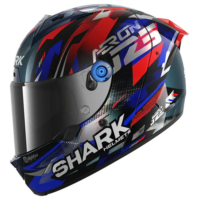 Shark Aeron Helm Johann Zarco Replica GP de France – Carbon Blue Chrom - Image 3