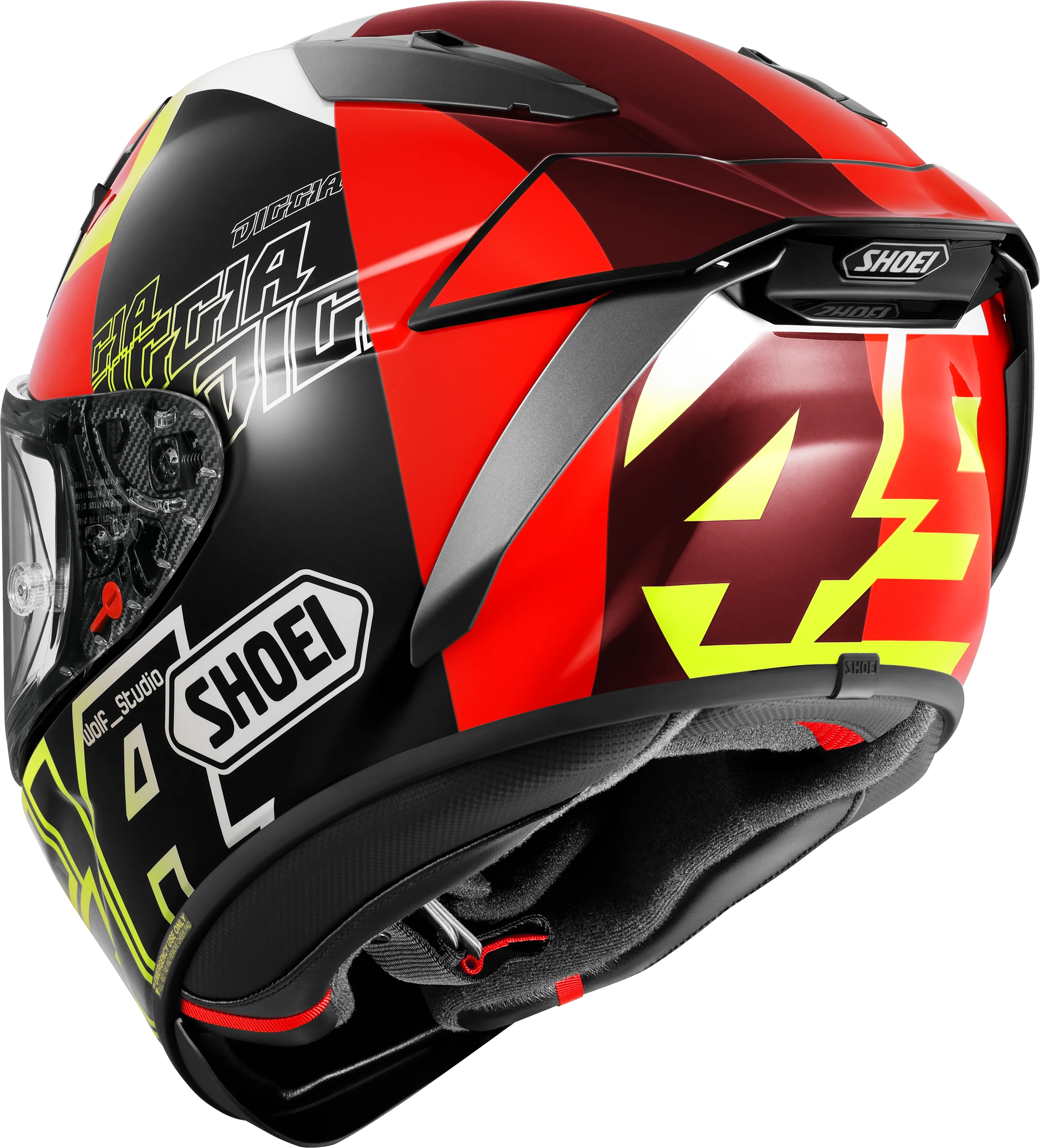 Shoei X-SPR PRO Helm Diggia2 TC-3 Fabio Di Giannantonio Replica 2025 - Image 3